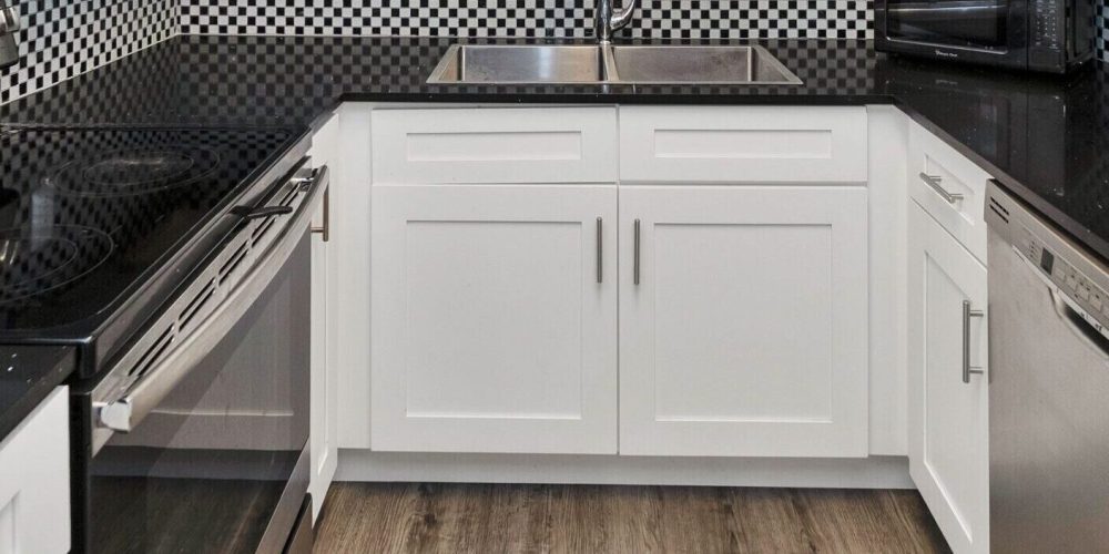 black granite kitchen countertop